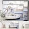 Designart - White Nautical Mooring Rope - Modern Landscape Framed Canvas Art